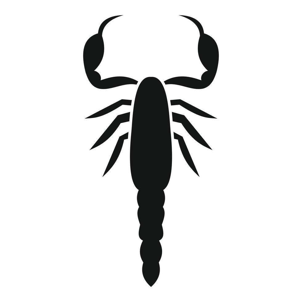 icono del desierto de escorpio, estilo simple vector