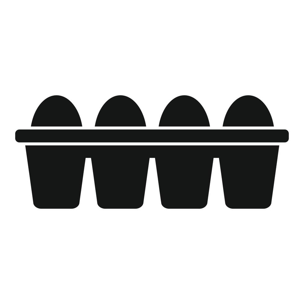 Egg box icon, simple style vector