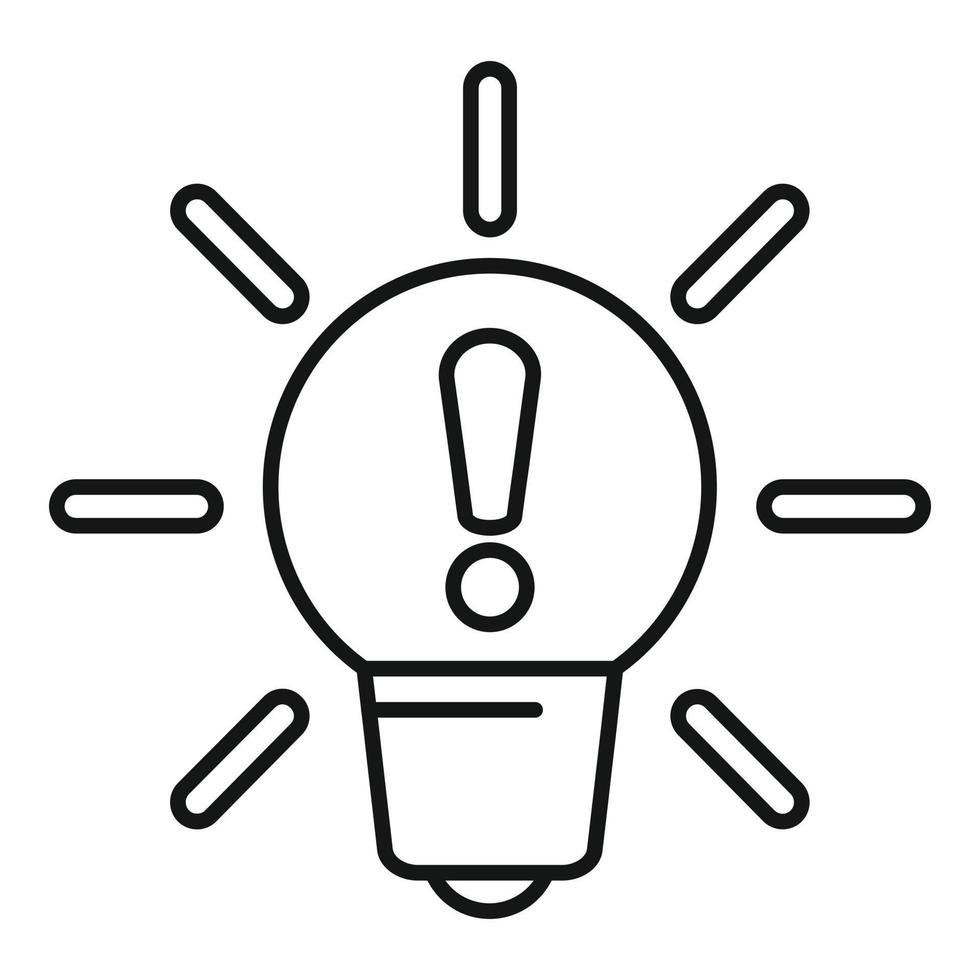 Idea crisis bulb icon, outline style vector