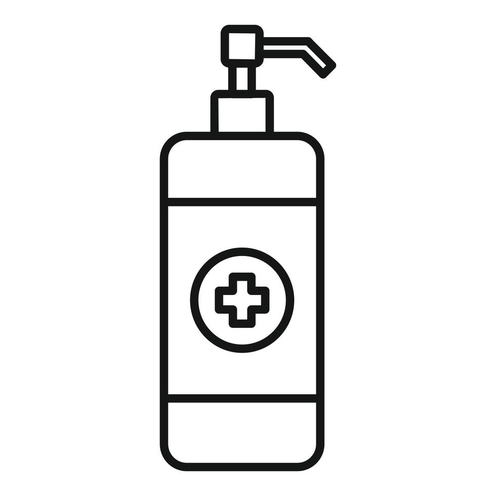 Antiseptic hand wash icon, outline style vector