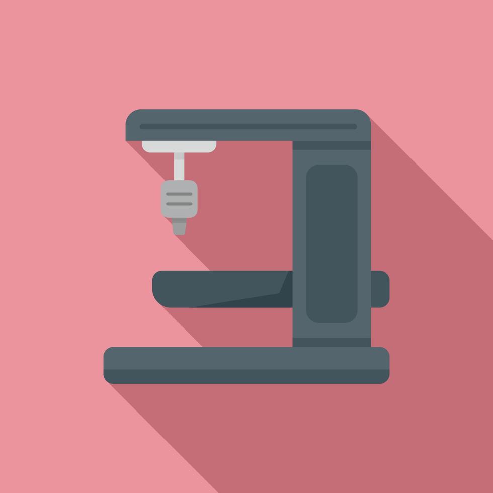 Milling machine gear icon, flat style vector