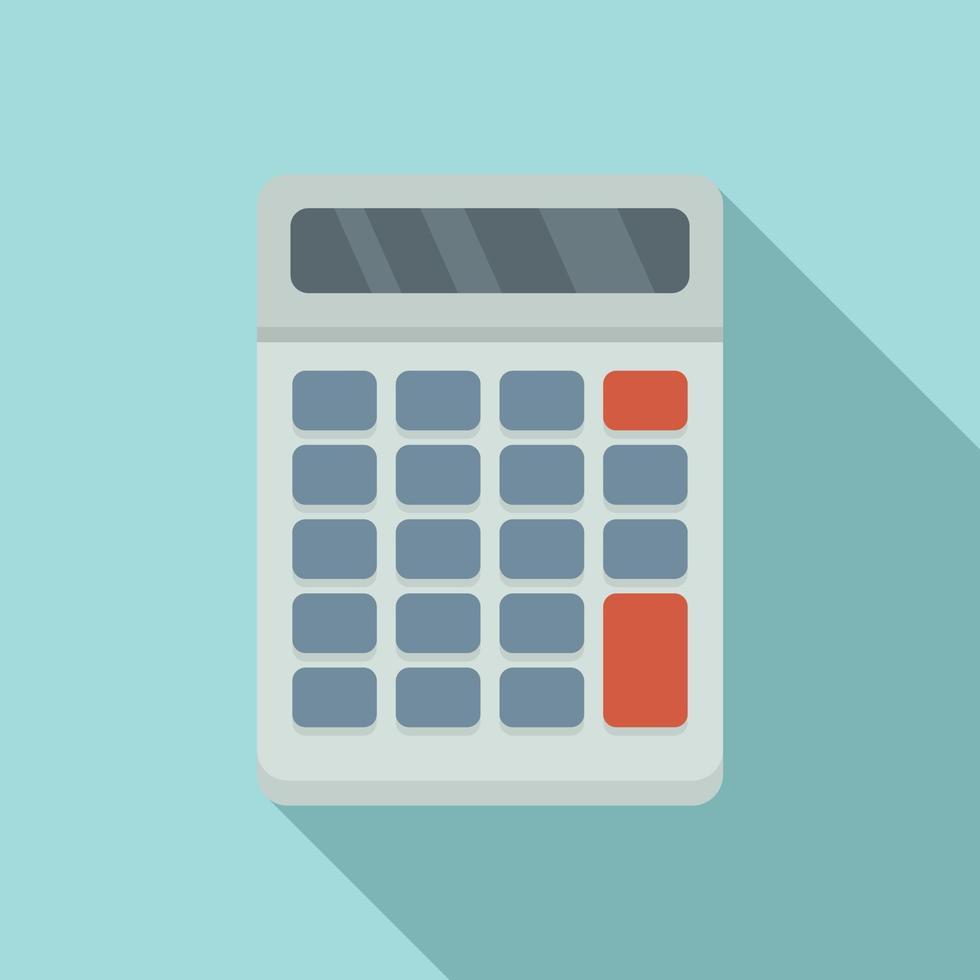 Manager calculator icon, flat style vector