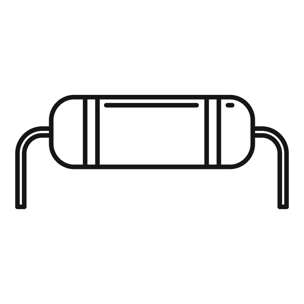 Electric radio transistor icon, outline style vector