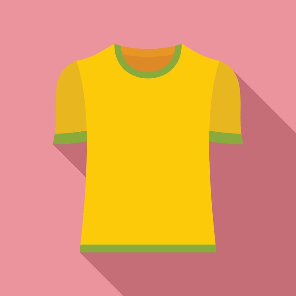 Brazil soccer shirt icon, flat style vector