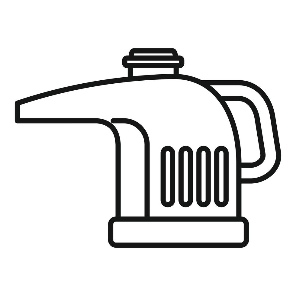 icono de limpiador de vapor manual, estilo de contorno vector