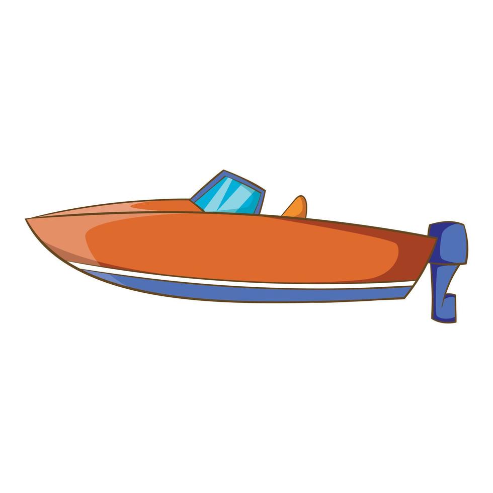 Motor boat icon, cartoon style vector