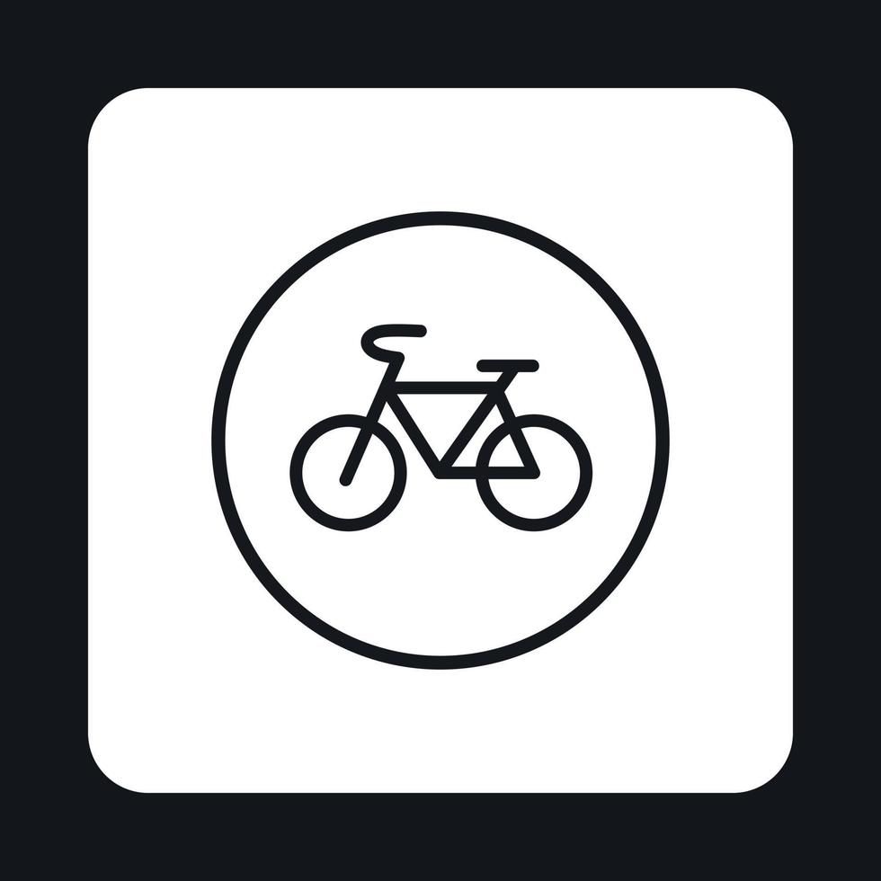 Sign bike icon, simple style vector