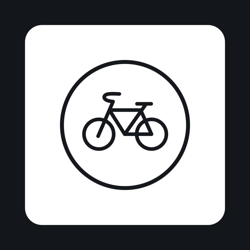 icono de bicicleta de signo, estilo simple vector