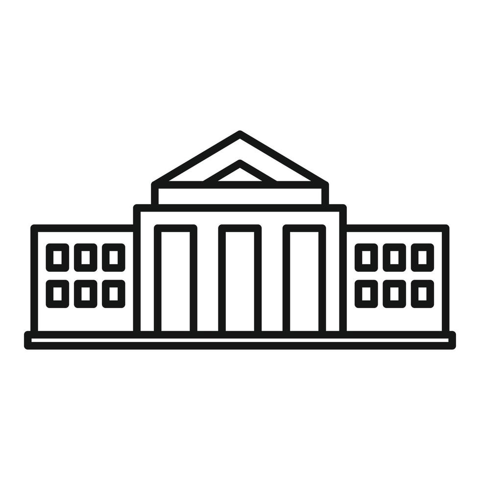 Parliament icon, outline style vector