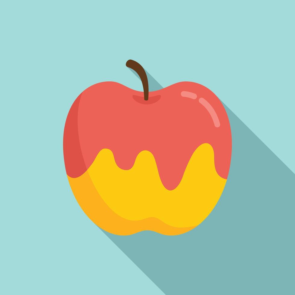 Honey apple icon, flat style vector