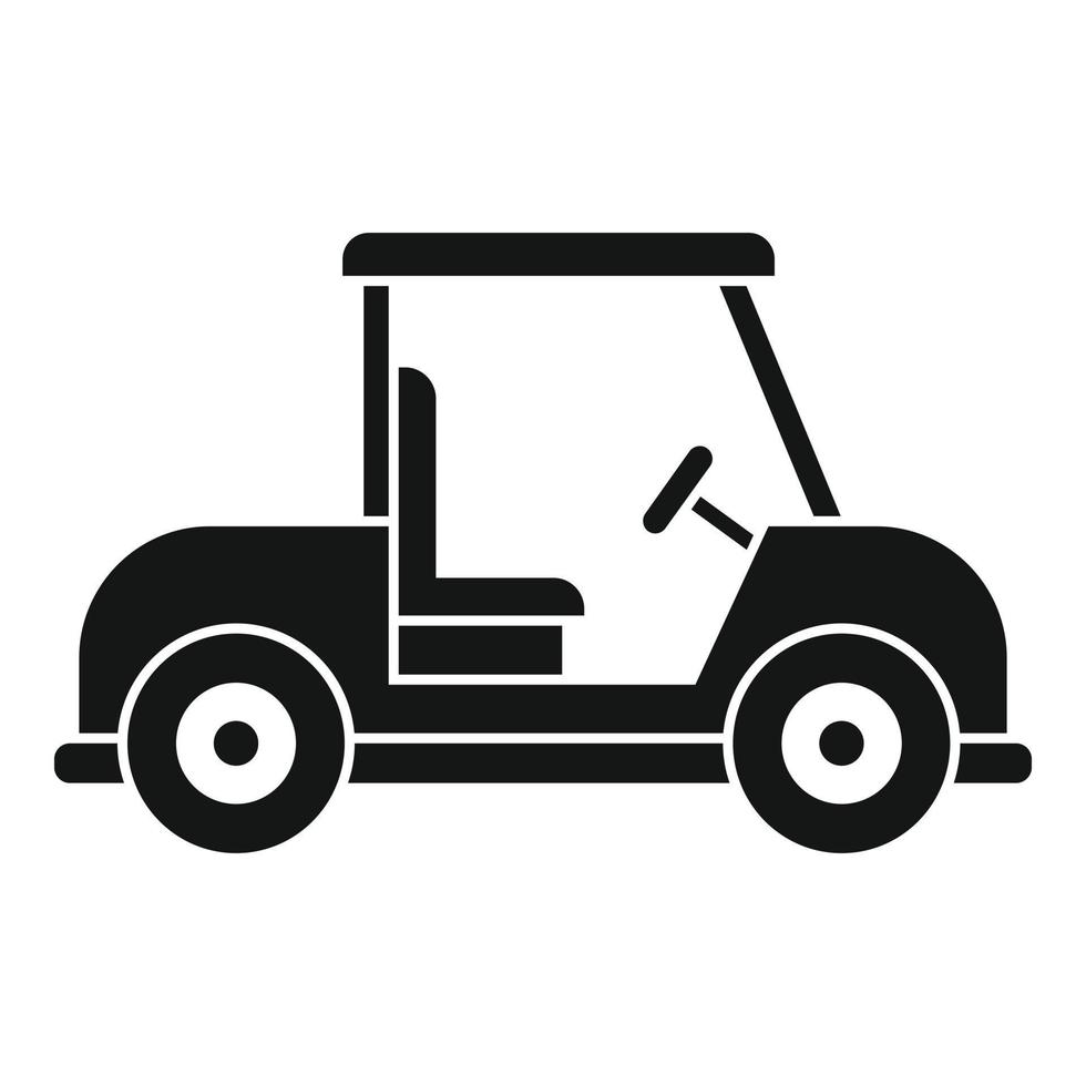 Golf cart icon, simple style vector