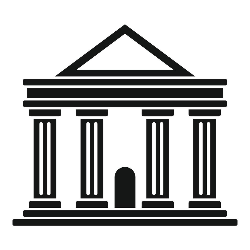 Bank compensation icon, simple style vector