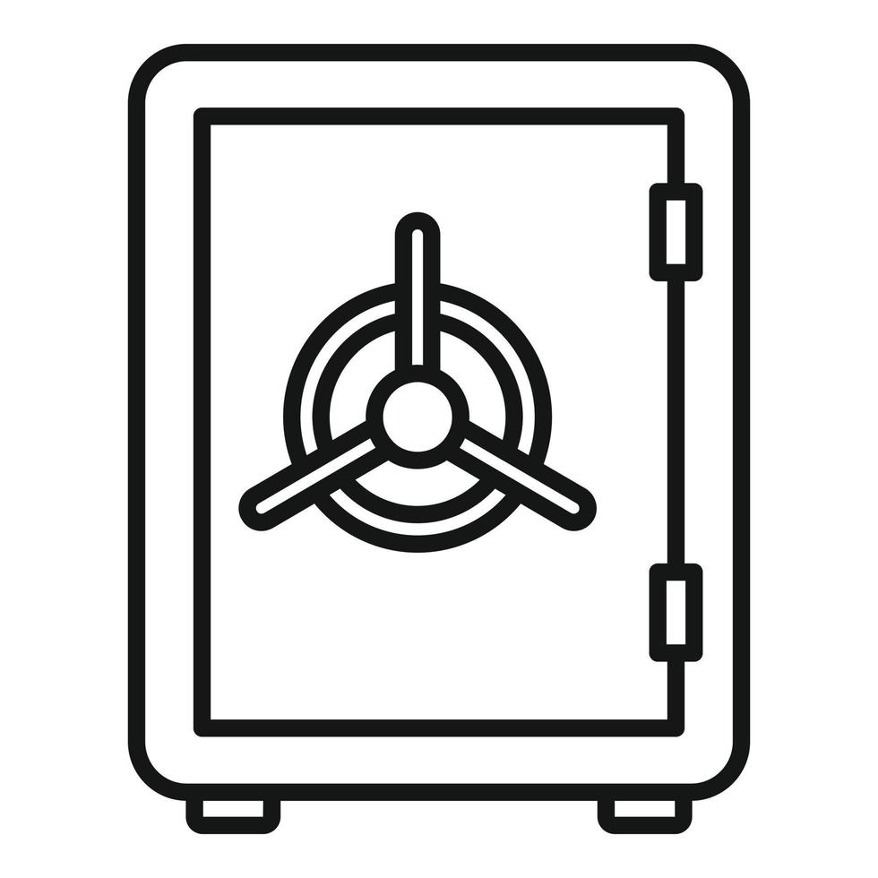 Home money safe icon, outline style vector