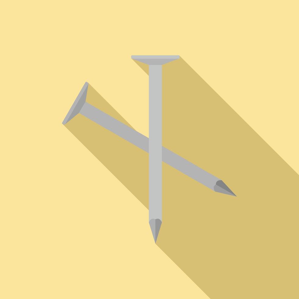 Carpenter nails icon, flat style vector