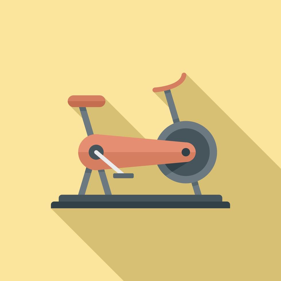 icono de bicicleta de ejercicio muscular, estilo plano vector