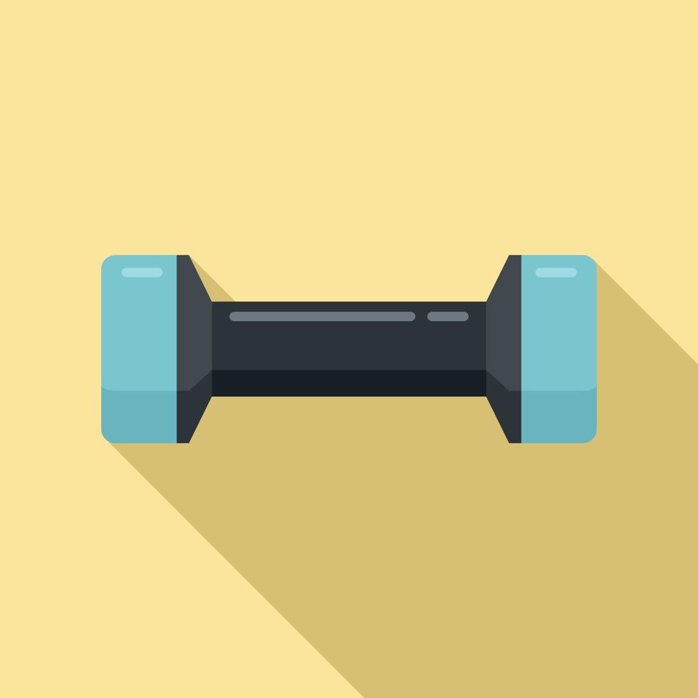 Gym dumbbell icon, flat style vector