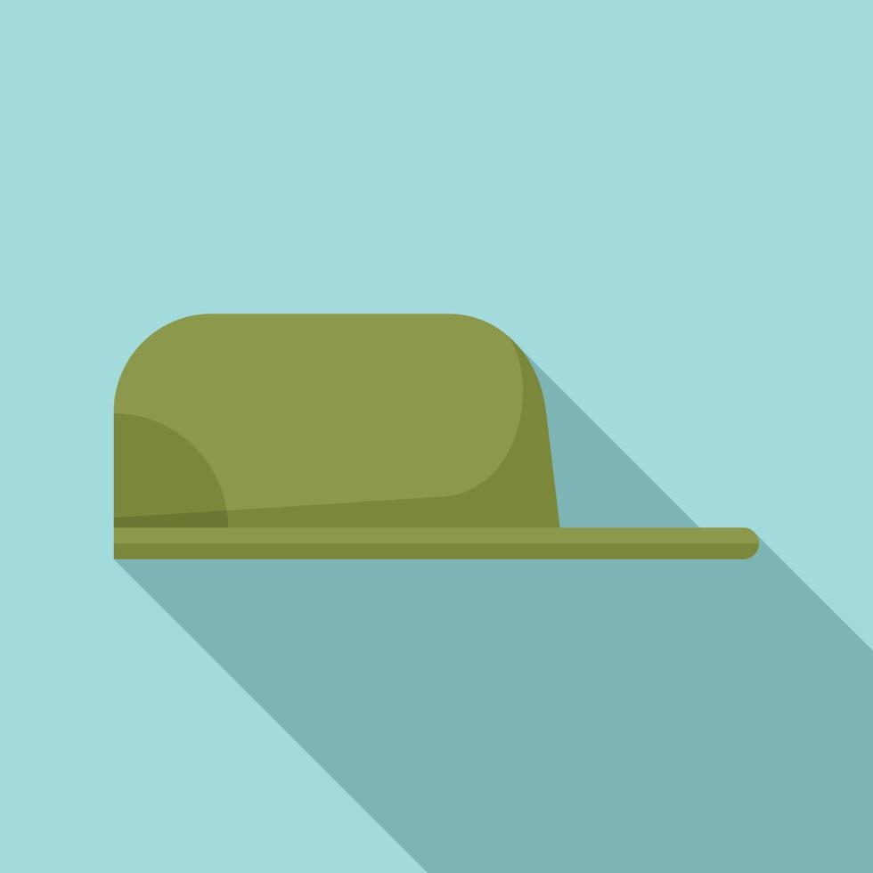 Fisherman baseball cap icon, flat style vector