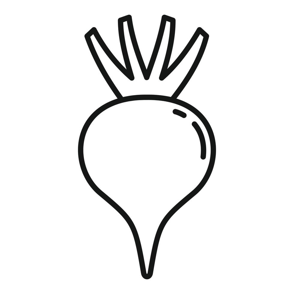 Farm beet icon, outline style vector