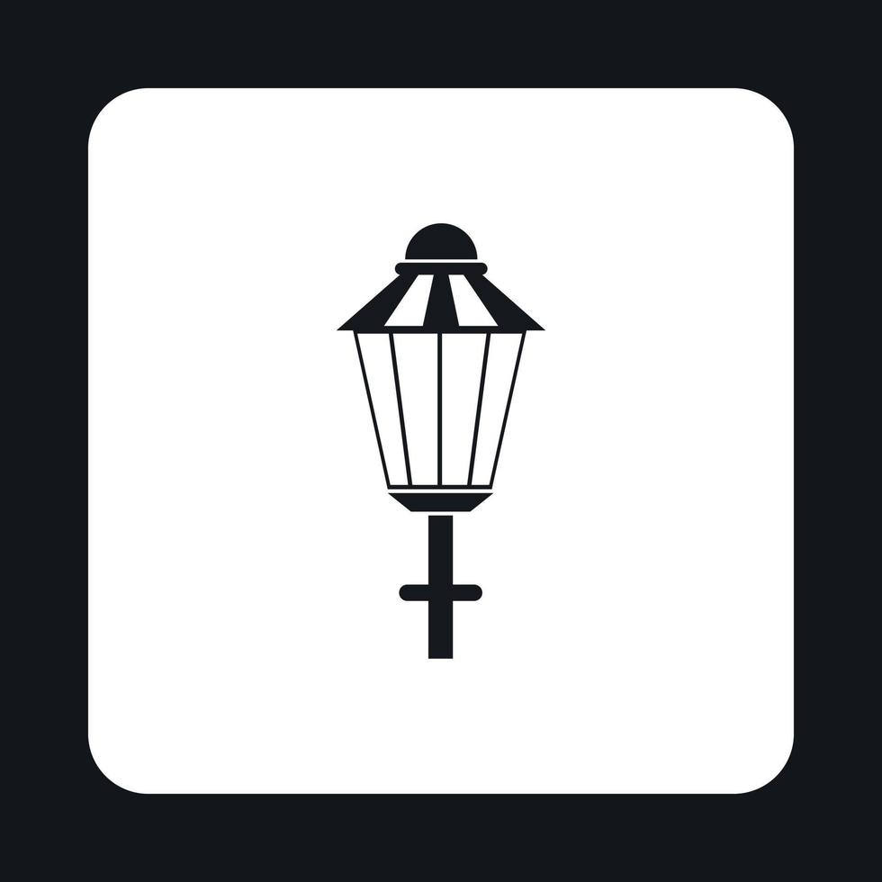 Light icon in simple style vector