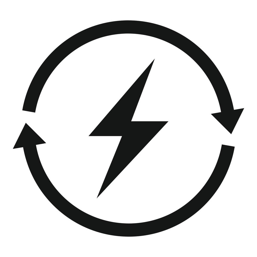 Recycle energy icon, simple style vector