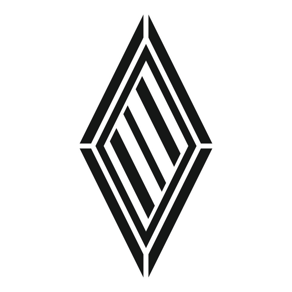 Rock crystal icon, simple style vector