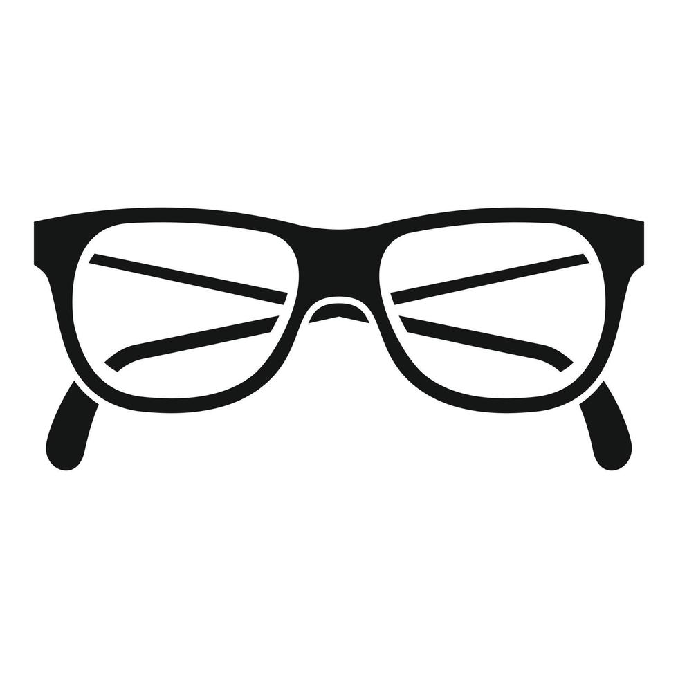 Granpa eyeglasses icon, simple style vector