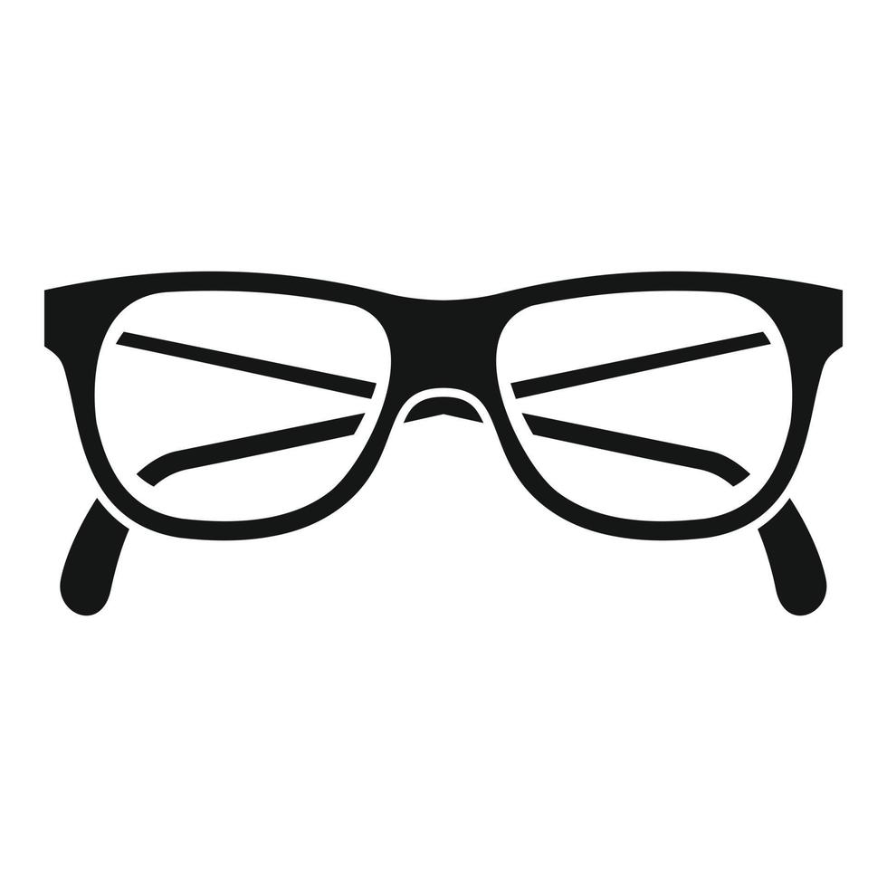 Granpa eyeglasses icon, simple style vector