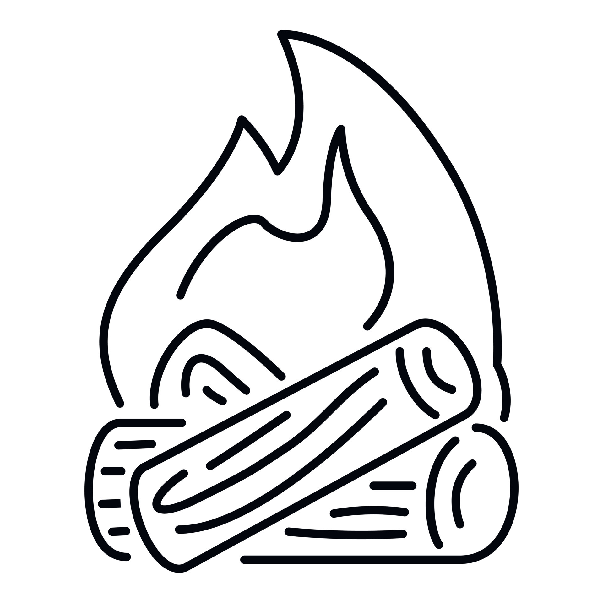 Burning bonfire icon, outline style 14694047 Vector Art at Vecteezy