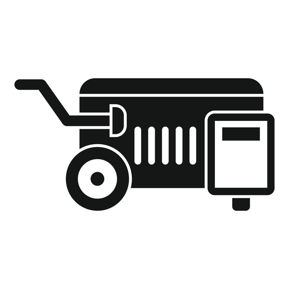 Electric air compressor icon, simple style vector