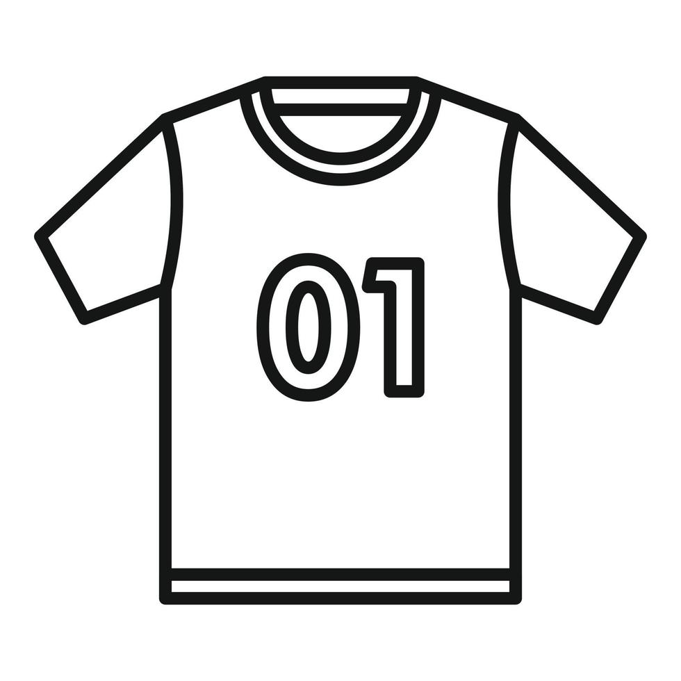 icono de camisa de lanzamiento, estilo de esquema vector