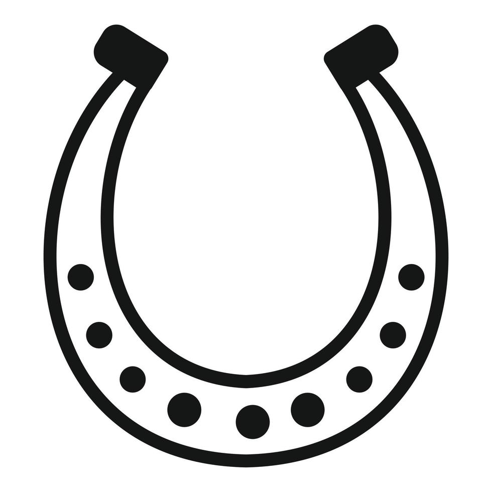 Blacksmith horseshoe icon, simple style vector