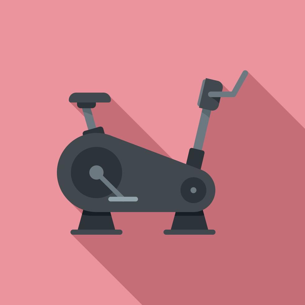 Machine exercise bike icon, flat style vector