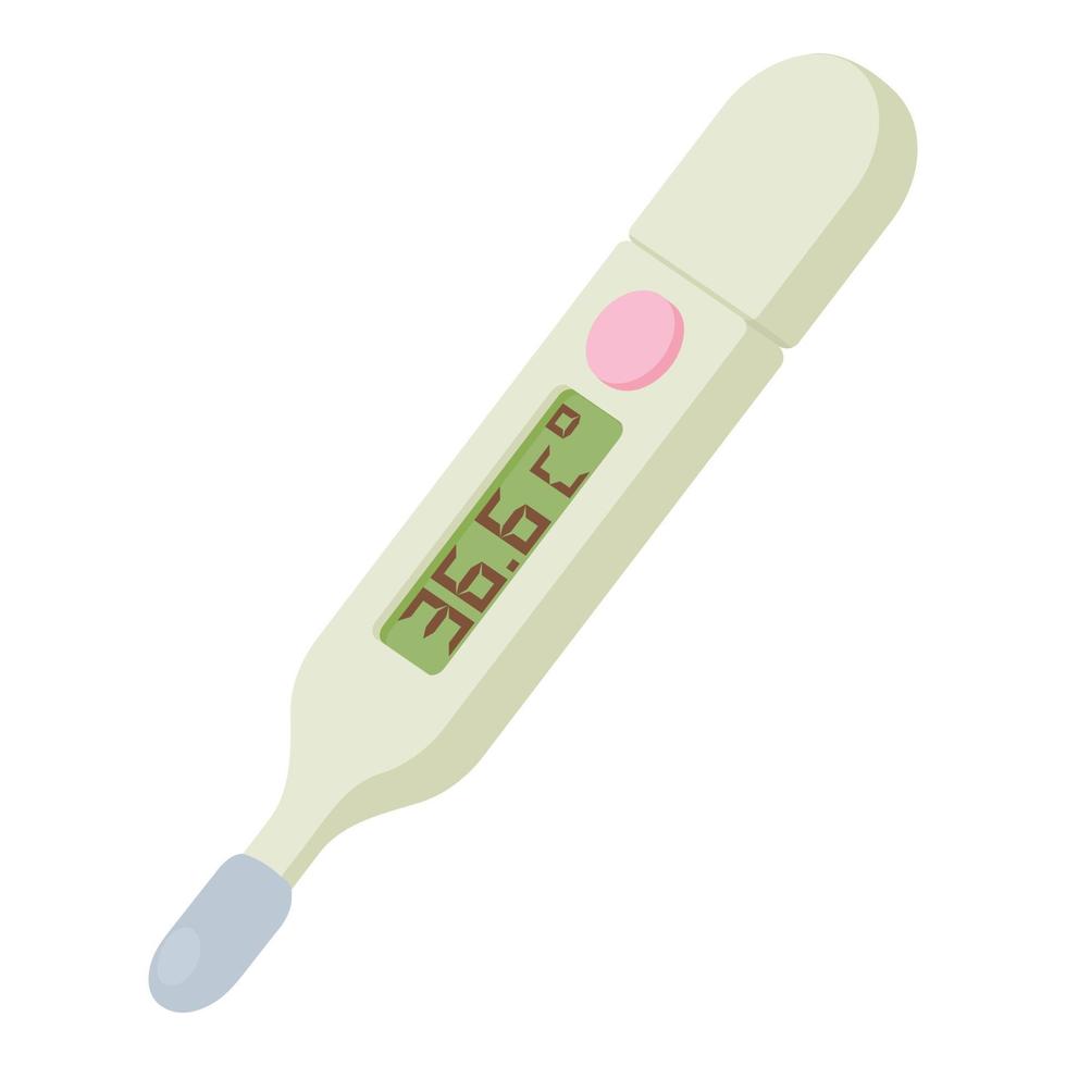 Medical thermometer icon, isometric 3d style vector