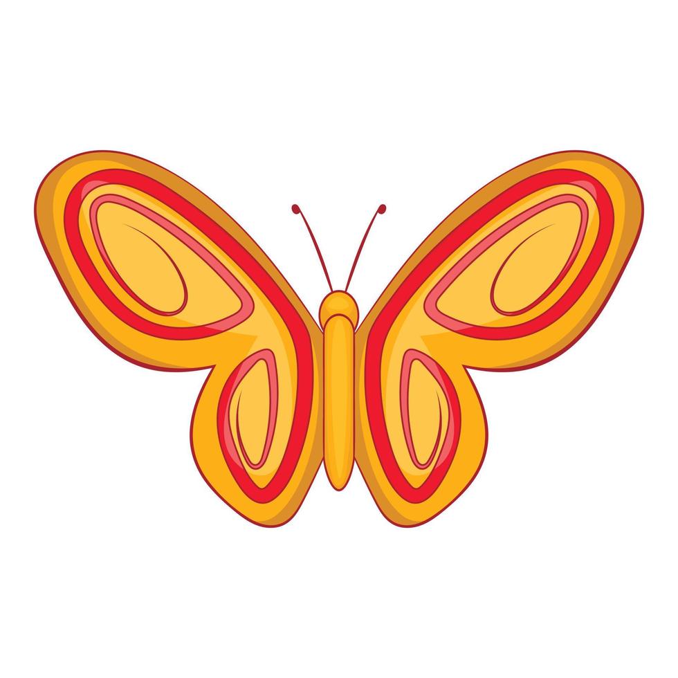icono de mariposa de verano, estilo de dibujos animados vector