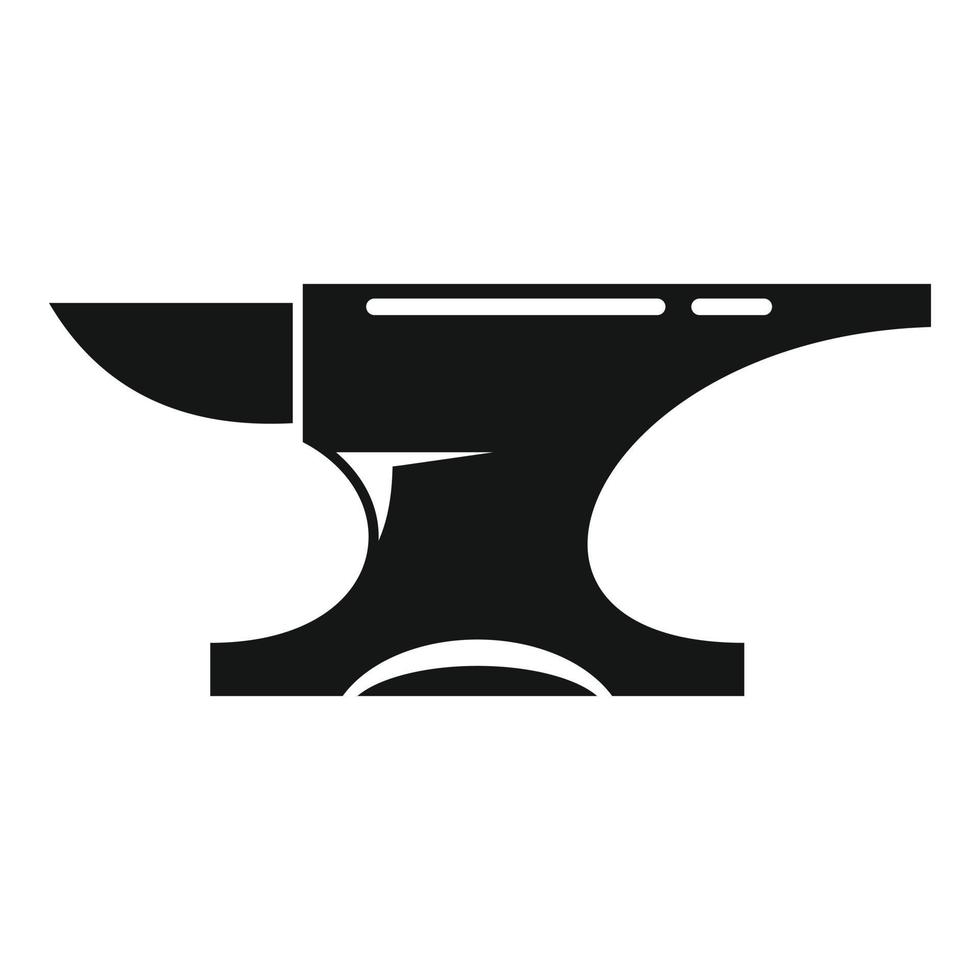 icono de yunque de metalurgia, estilo simple vector