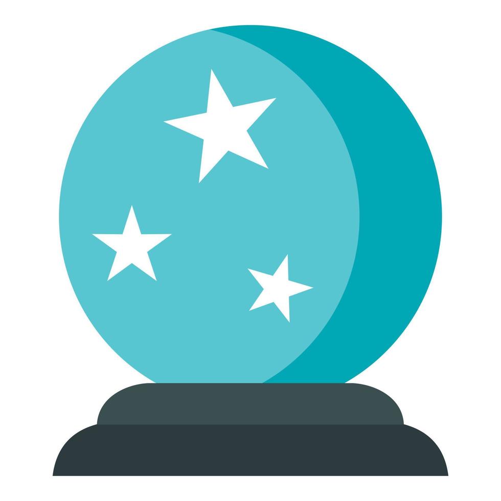 Crystal ball icon, flat style vector