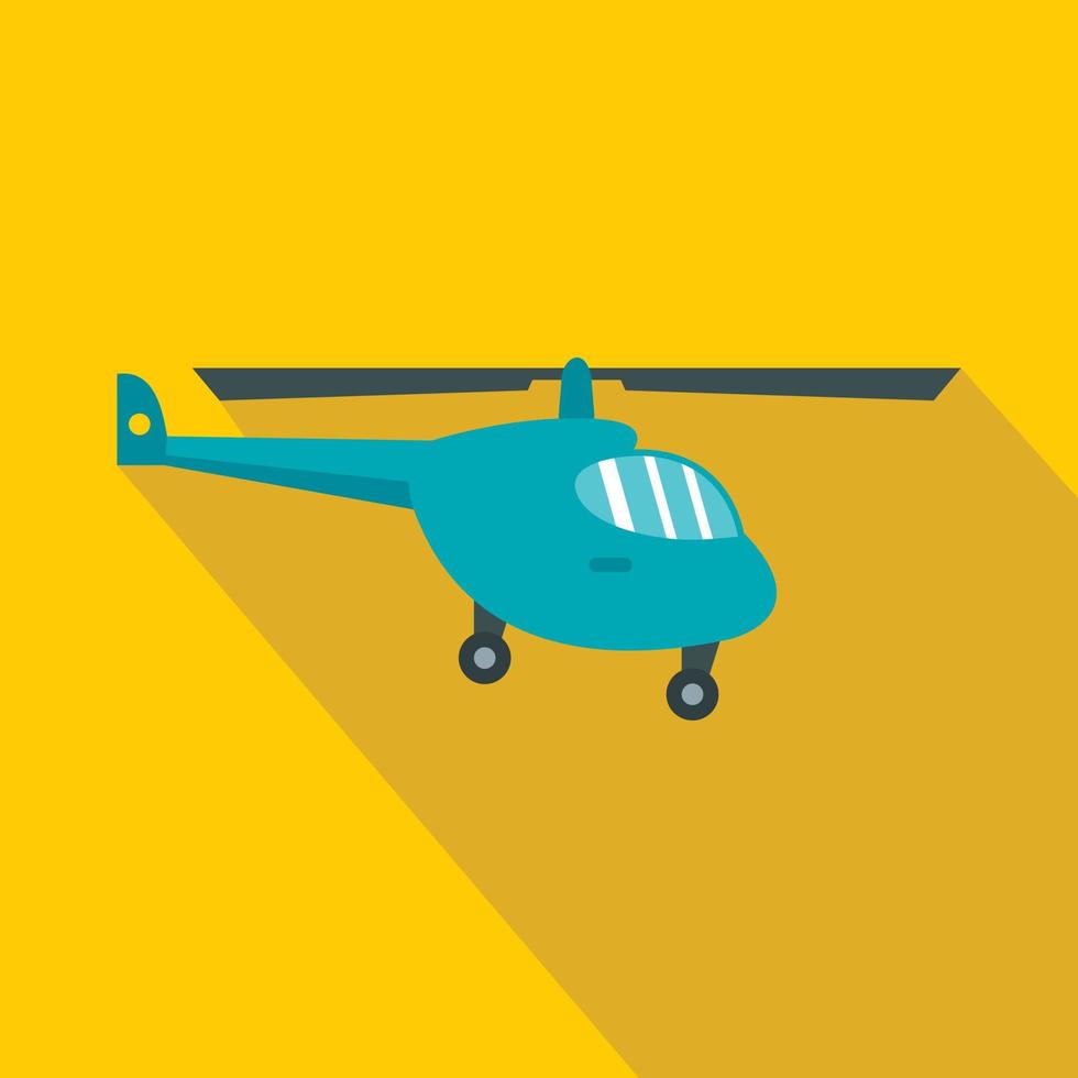 Helicopter icon, flat style vector