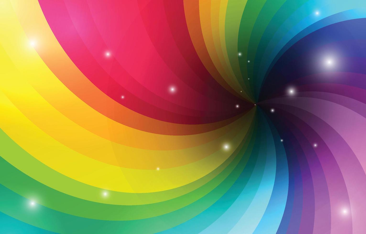 Swirl Twisting Rainbow Colored vector