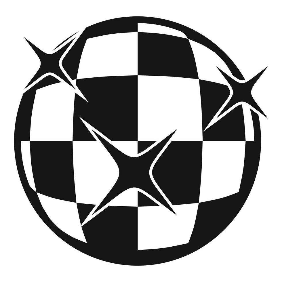Disco mirror globe icon, simple style vector