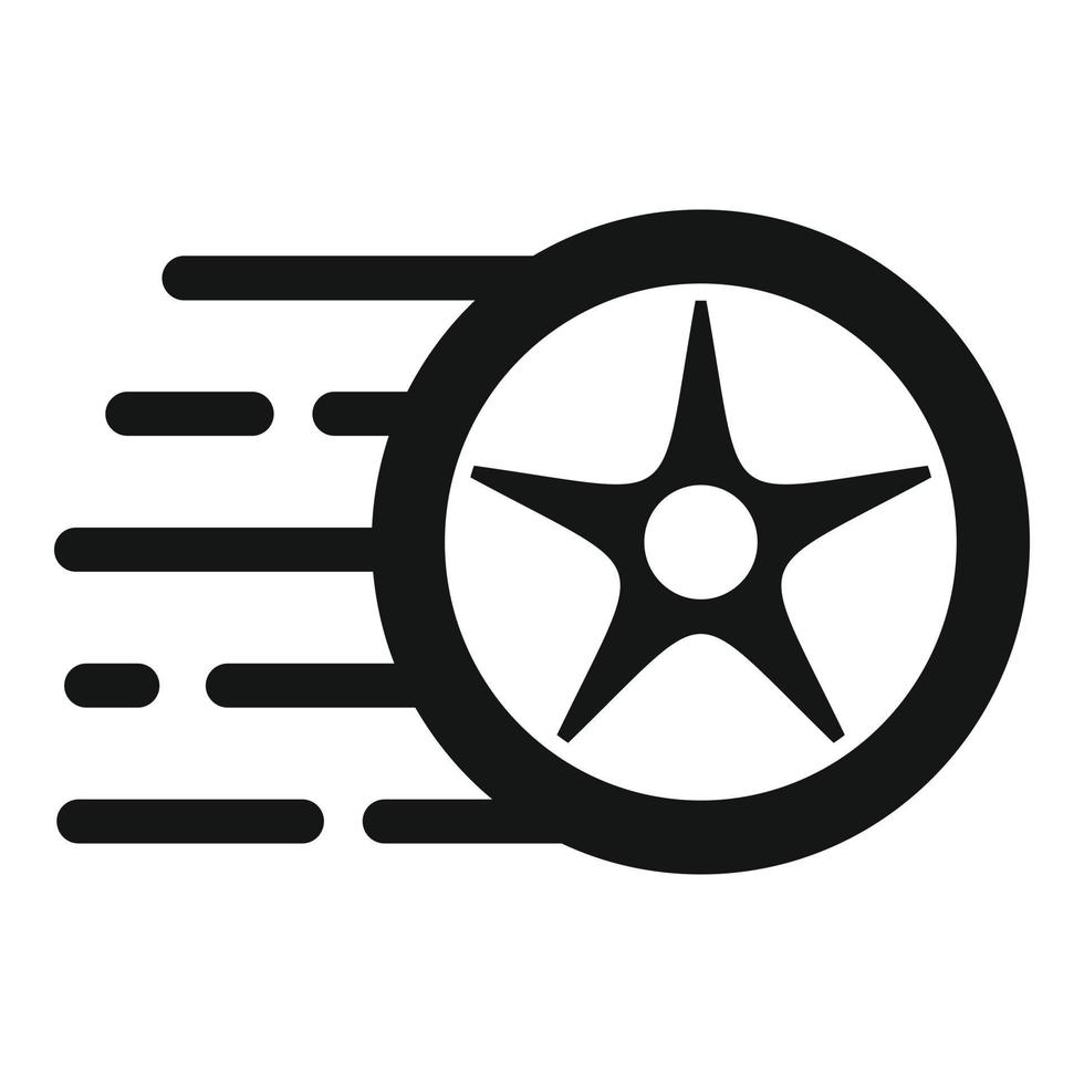 Car wheel icon, simple style vector