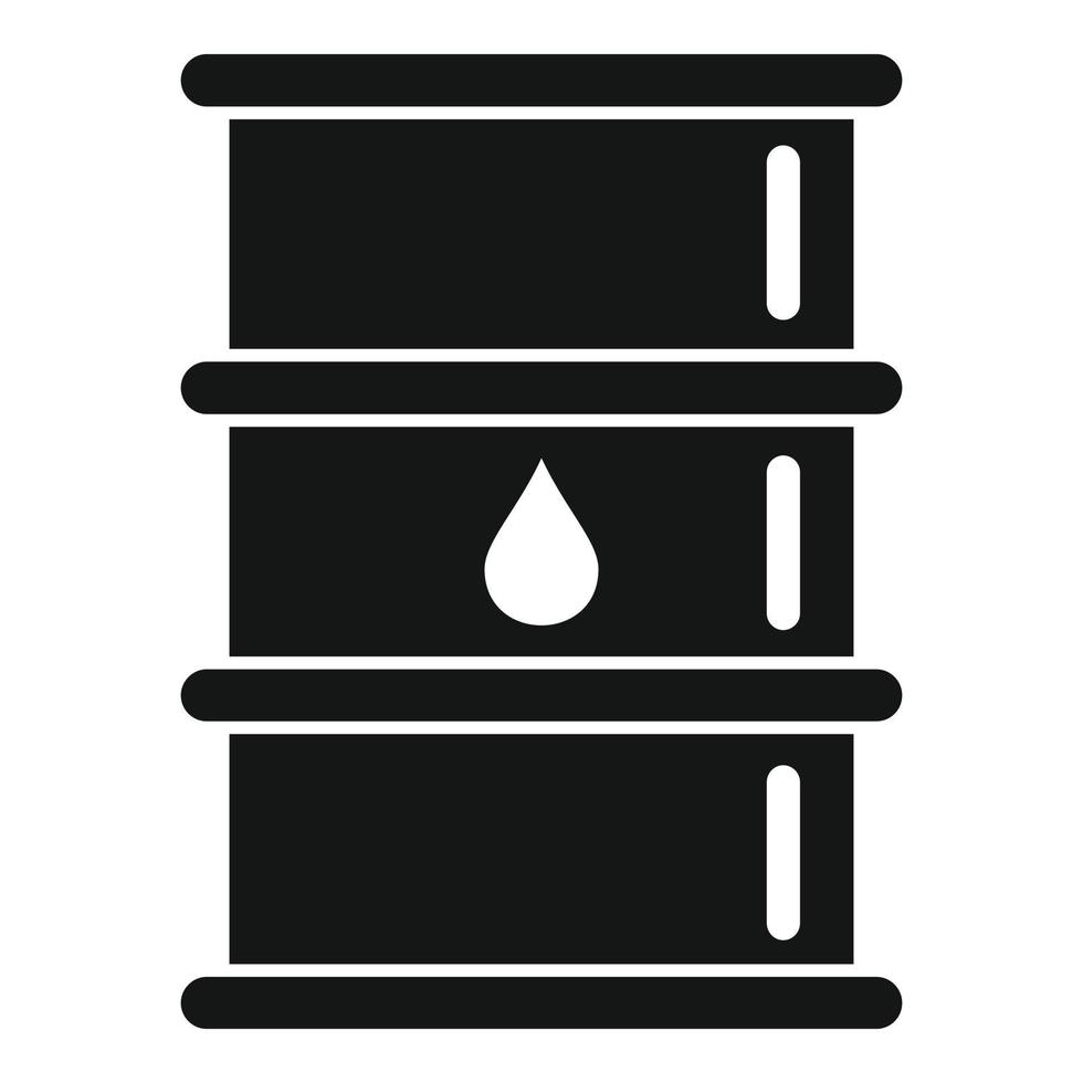 icono de barril de petróleo comercial, estilo simple vector