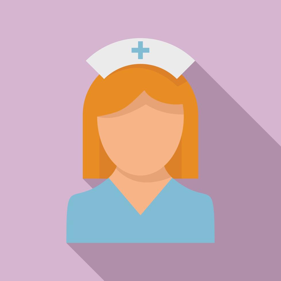icono de enfermera, estilo plano vector