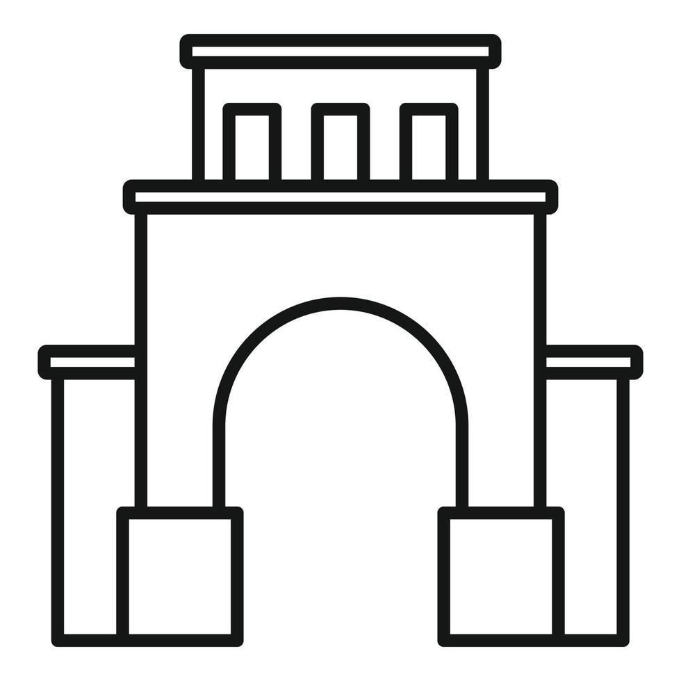 Cityscape sightseeing icon, outline style vector