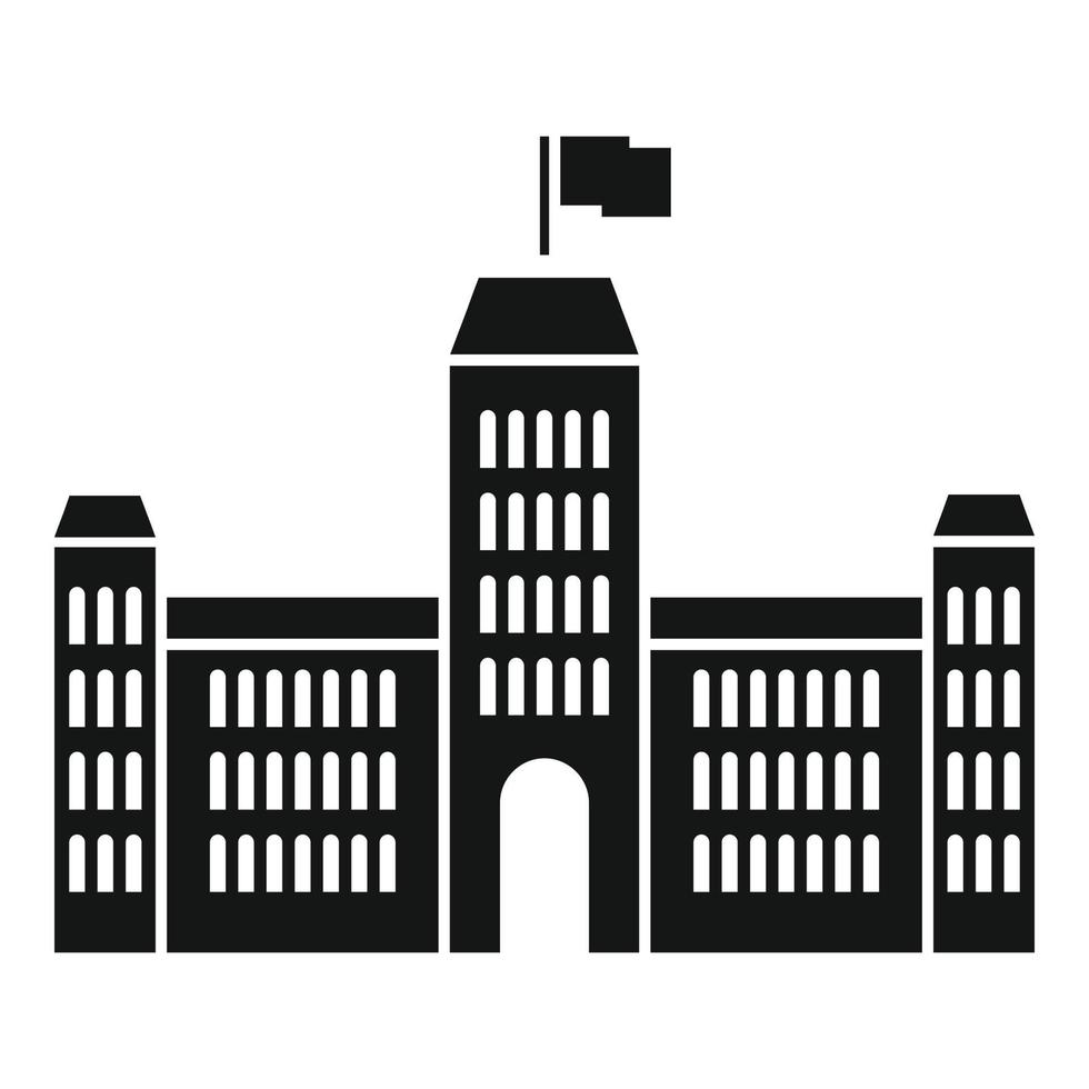 icono de la sala del parlamento, estilo simple vector