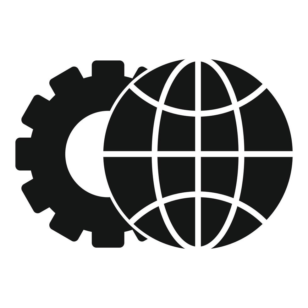 Global restructuring icon, simple style vector