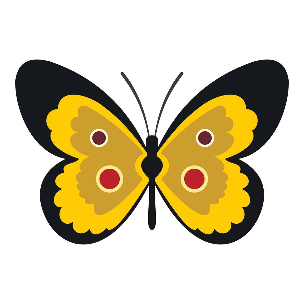 icono de mariposa, estilo plano vector