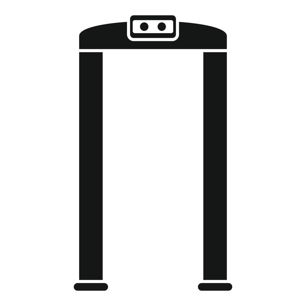 Arch metal detector icon, simple style vector