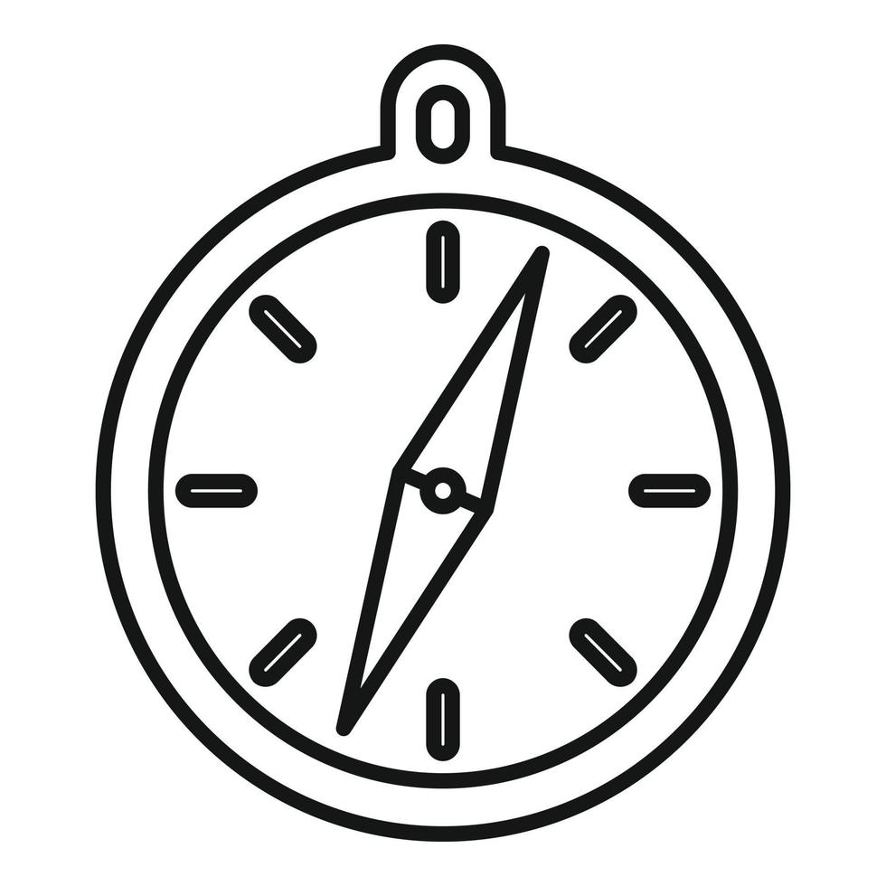 Travel compass icon, outline style vector