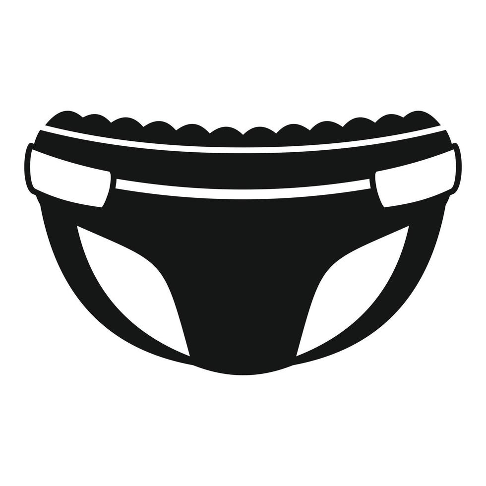 Breathable diaper icon, simple style vector