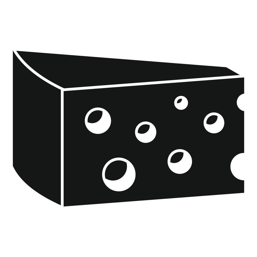 Cheese emmental icon, simple style vector